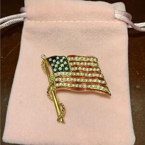 CAMROSE AND KROSS - Jacqueline Kennedy Vintage Flag Brooch.